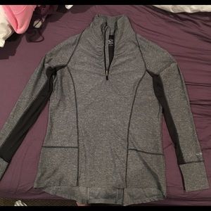 Champion grey and black athletic quarter-zip